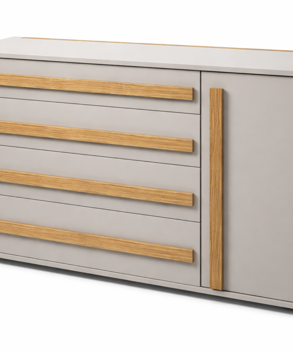 MARCO komoda su stalčiais ir durelėmis