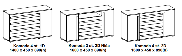 MARCO komoda su stalčiais ir durelėmis - Image 3