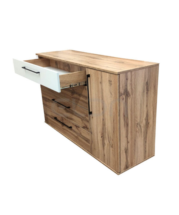 DOMINO komoda su stalčiais ir durelėmis